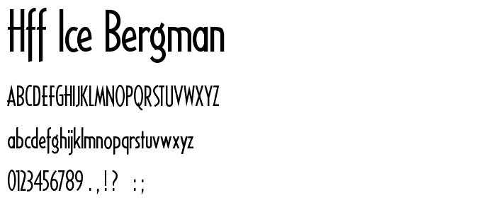 HFF Ice Bergman font